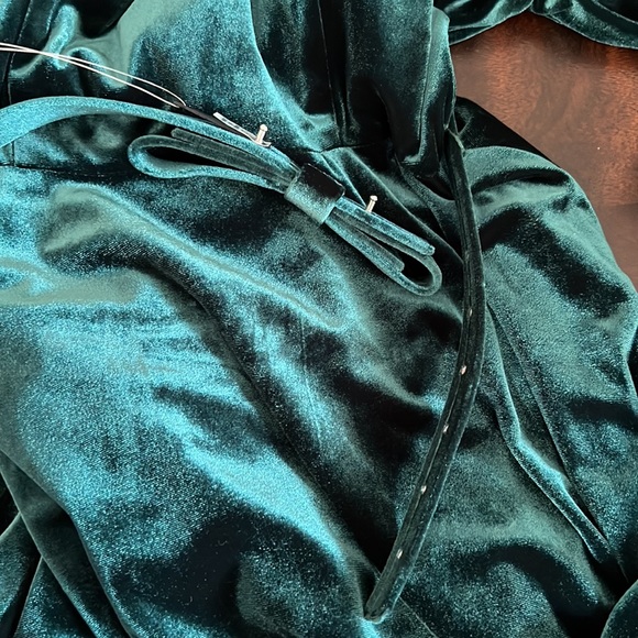 Antonio Melani x Nicola Bathie Helen Stretch Velvet Jewel Neck  Midi Dress. - Picture 14 of 16